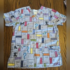 Monopoly scrub top